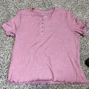 American eagle pink baby tee